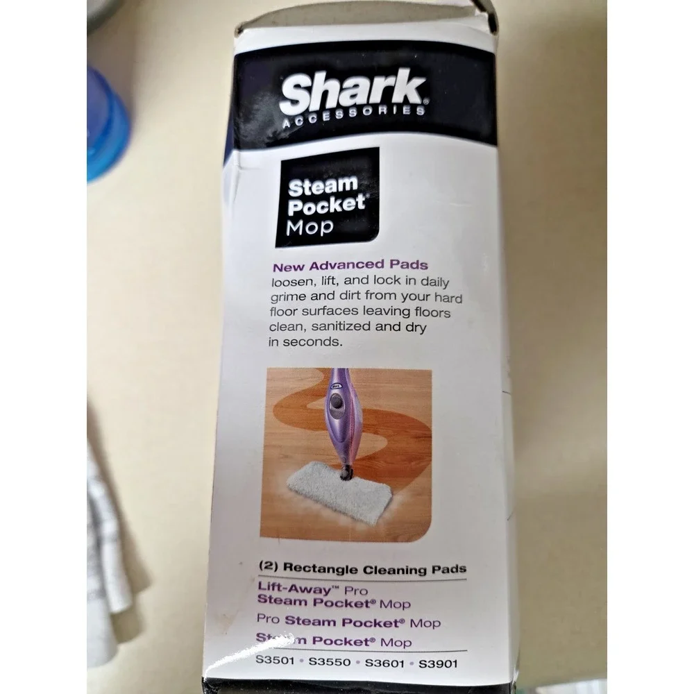 NEW Genuine Shark Steam Pocket Mop Rectangle Cleaning Pads OEM Micro-Fiber